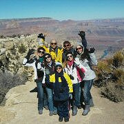 Seated group on a private tour of the Grand Canyon