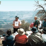 Student Tour Group Studying Grand Canyon History